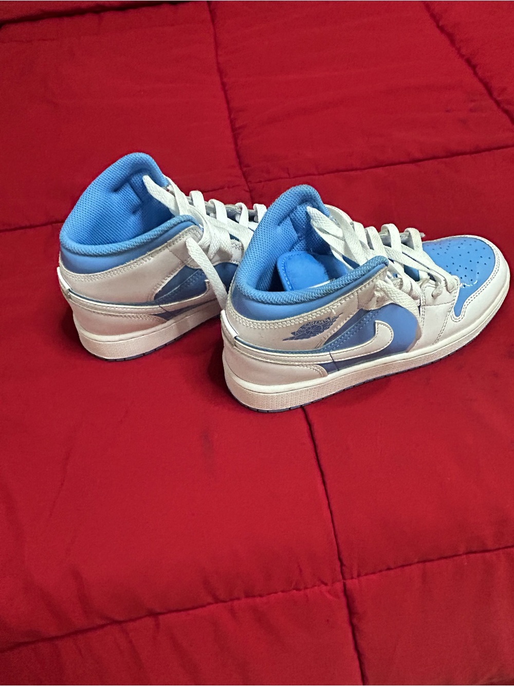 Jordan Low-Top Sneakers in White and Light Blue